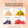 Elevate Your Vibe with the Ultimate Chill Experience: Cosmic Cherry, Pineapple Express, Fireworks 125's, Cherry Bomb. 100% Lifetime Money Back Guarantee.
