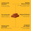 Certified quality assurance, Precisely Measured Doses, Fast-acting relief, Delicious & Flavorful, Compact & user-friendly