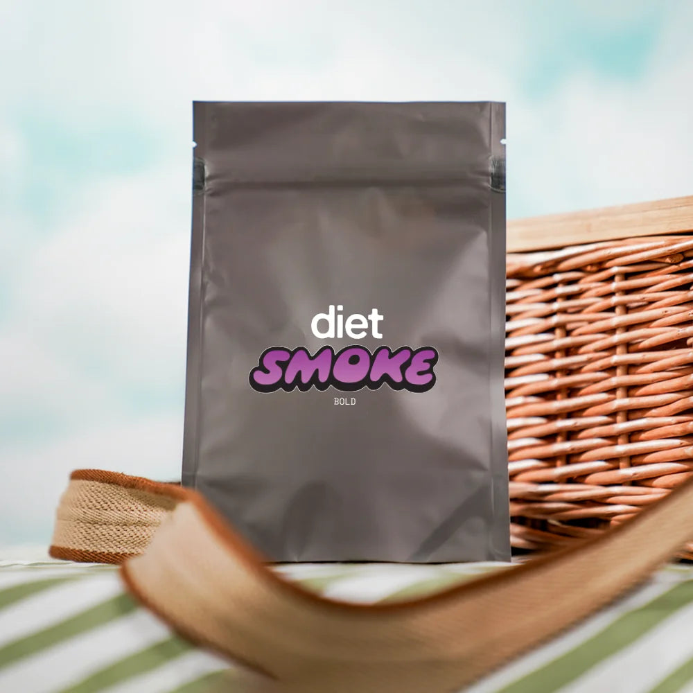 Diet Smoke product bag with the brand name 'diet SMOKE' in bold letters.