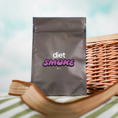 Diet Smoke product bag with the brand name 'diet SMOKE' in bold letters.