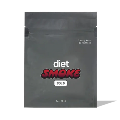 Cherry Kush Gummies packaging with 'diet SMOKE' branding