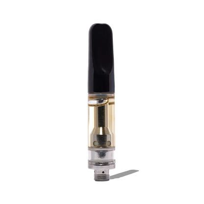 Cherry Kush 1G Cart with clear oil and black mouthpiece