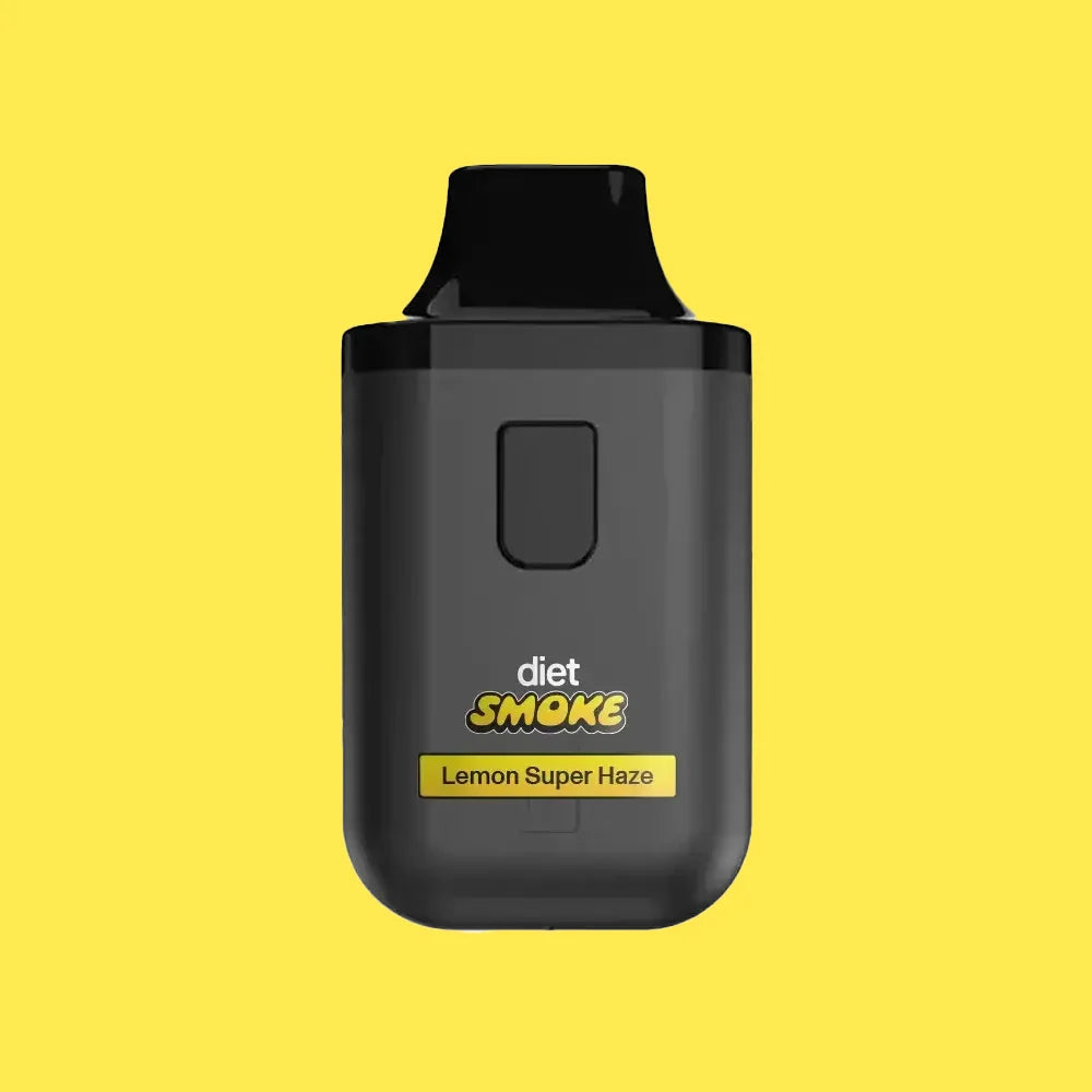 Lemon Super Haze vape device with yellow label