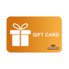 Orange gift card with a white gift icon, diet smoke icon on the bottom right and 'GIFT CARD' text